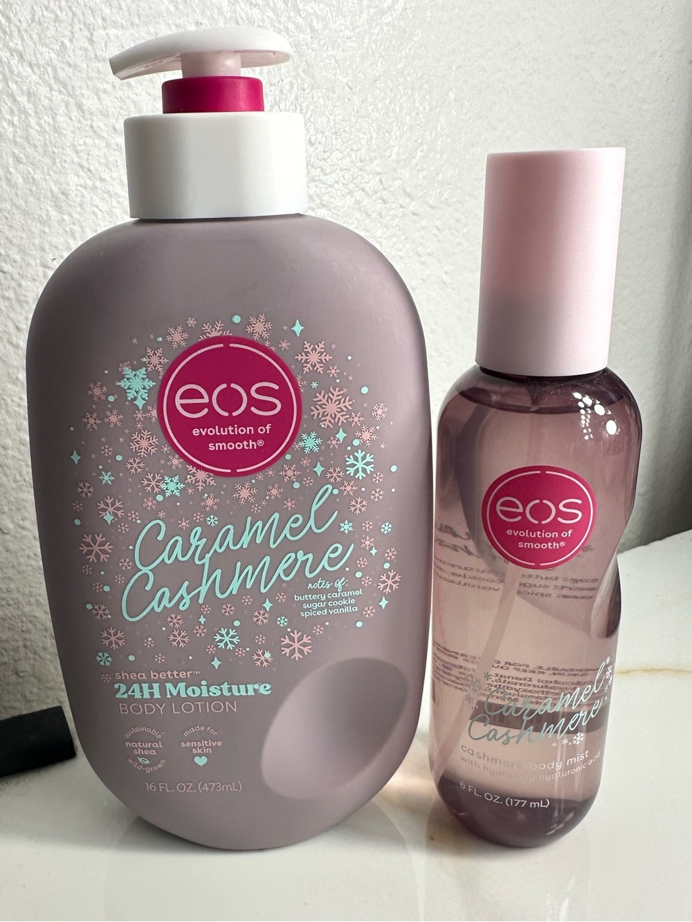 eos Caramel Cashmere set